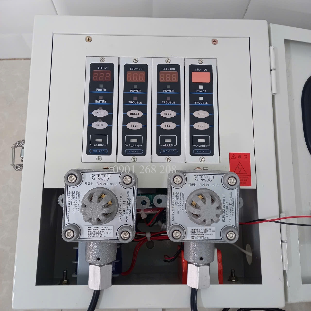 TỦ BÁO RÒ GAS 2 KÊNH ĐẦU DÒ PHÒNG NỔ ND-213